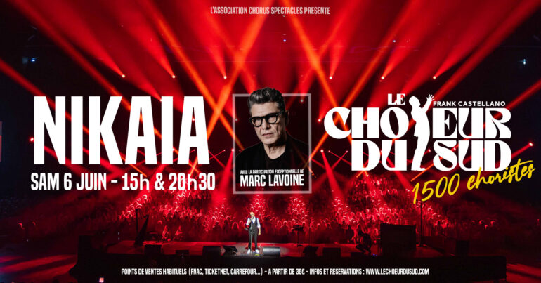 Choeurs du sud le 6 juin au Palais Nikaia de Nice